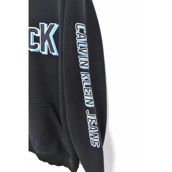 Modern Calvin Klein hoodie, black graphic sweatshirt - AU M - Picture 3 of 5